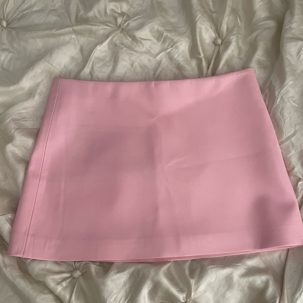 Alice + Olivia Pink Rubi Vegan Leather Low Rise Micro Mini Skirt - Picture 6 of 8
